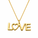 Gold Plated LOVE Necklace – Timeless & Meaningful Design