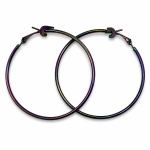 Rainbow Hoop Earrings for Women – Stylish Stainless Steel Fashion Hoops - Image 3
