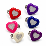 Adjustable Heart Crystal Ring for Women – Fashion Statement Jewelry - Image 2