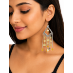 Vintage Bohemian Pearl Tassel Drop Earrings for Women