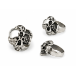 Vintage Gothic Skull Ring for Men & Women – Punk Adjustable Statement Ring