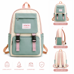 Pastel Large Capacity Backpack – Water-Resistant School & Travel Bag for Women - Image 2